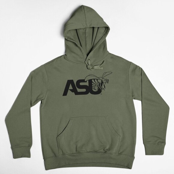 NEW Alabama State Hornets ASU Pullover Fleece Hoodie MILITARY ARMY GREEN